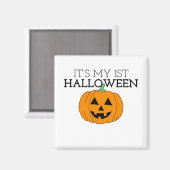 私の最初のハロウィーン私の最初のハロウィンカボチャ マグネット (正面/裏面)