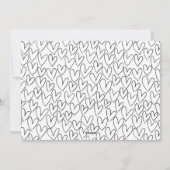 私の最初のバレンタインデーのスクリプト黒写真 シーズンカード (裏面)