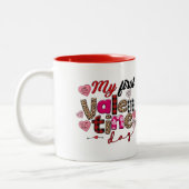 私の最初のバレンタイン ツートーンマグカップ (左)