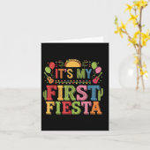 私の最初のフェスタ誕生日メキシコのシンコデマヨ カード (黄色い花)