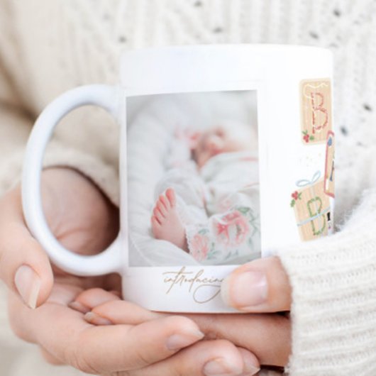 私の最初のメリークリスマスツーフォトベビー誕生 コーヒーマグカップ