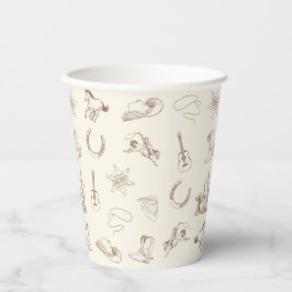 私の最初のロデオの最初の誕生日パーティーカップ 紙コップ