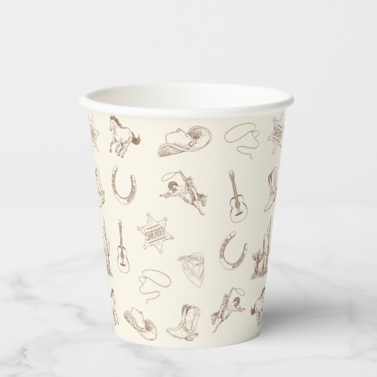 私の最初のロデオの最初の誕生日パーティーカップ 紙コップ (正面)