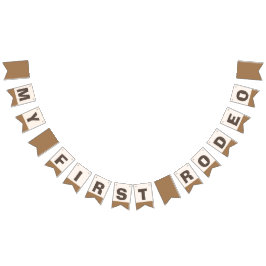 私の最初のロデオウェスタン誕生日バンティンフラッグ バンティングフラッグ