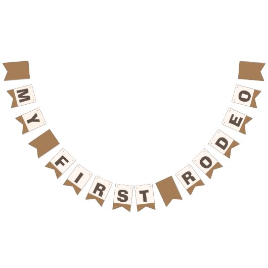 私の最初のロデオウェスタン誕生日バンティンフラッグ バンティングフラッグ (全)