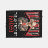 私の最初のロデオシャツウェスタンカウボーイTruおもしろいに会う フリースブランケット (正面(横))