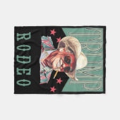 私の最初のロデオ西カウボーイトランプシおもしろいッシュ フリースブランケット (正面(横))