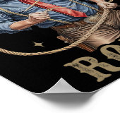 私の最初のロデオ西カウボーイトランプシおもしろいッシュ ポスター (角)