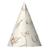 私の最初のロデオ誕生日パターンパーティー帽子 パーティーハット (裏面)