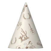 私の最初のロデオ誕生日パターンパーティー帽子 パーティーハット (左)