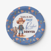 私の最初のロデオ誕生日パーティー1st西 ペーパープレート (正面)