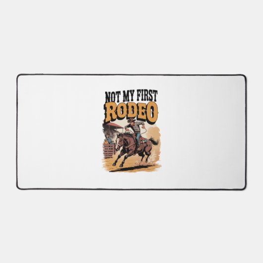 私の最初のロデオ馬のコントリー西部ではない デスクマット (正面)