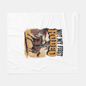 私の最初のロデオ馬のコントリー西部ではない フリースブランケット (正面(横))