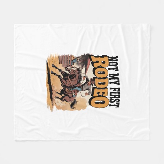 私の最初のロデオ馬のコントリー西部ではない フリースブランケット (正面(横))