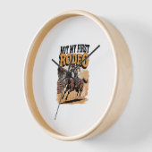 私の最初のロデオ馬のコントリー西部ではない 壁時計 (傾斜)