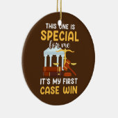 私の最初の事件は弁護士おもしろい法学校に勝つ セラミックオーナメント (右)