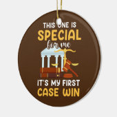 私の最初の事件は弁護士おもしろい法学校に勝つ セラミックオーナメント (左)