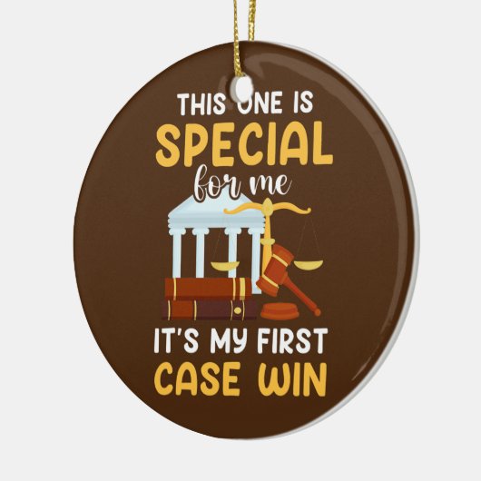 私の最初の事件は弁護士おもしろい法学校に勝つ セラミックオーナメント (左)