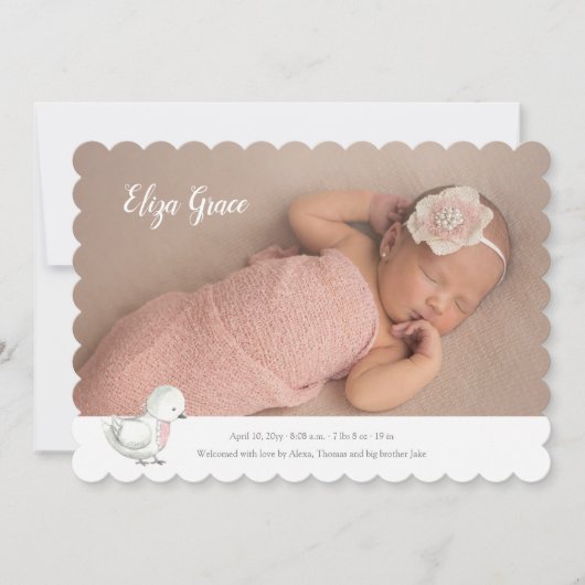 私の最初の写真H写真誕生のお知らせ 案内状 (正面)