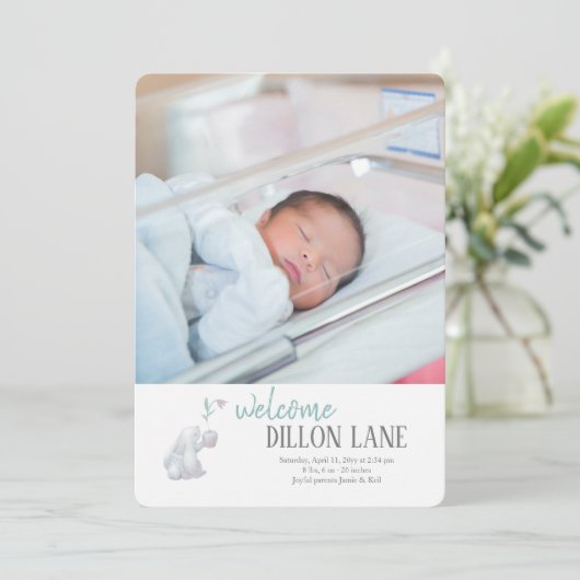 私の最初の写真V誕生のお知らせ 案内状 (スタンド正面)