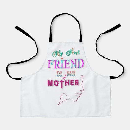 私の最初の友達は私の母だ エプロン (正面)
