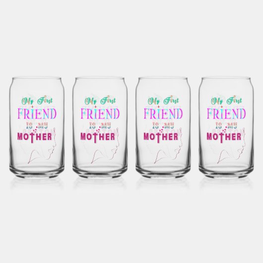 私の最初の友達は私の母だ ガラス缶 (正面)