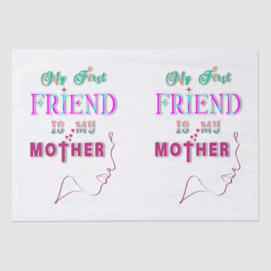 私の最初の友達は私の母だ 薄葉紙 (正面)