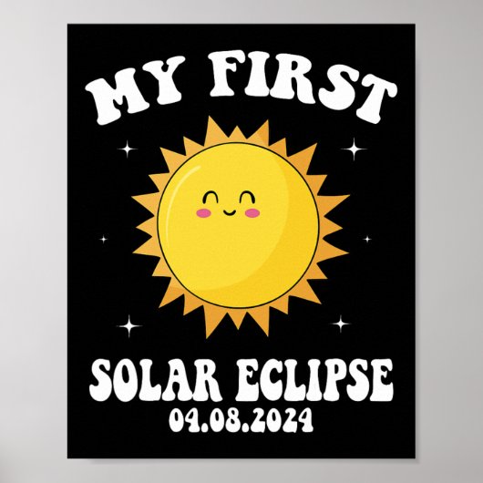 私の最初の太陽の皆既日食4月8日子供へ生 ポスター (正面)