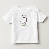私の最初の家族懇親会続編レターDモノグラム トドラーTシャツ (正面)