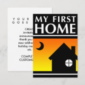 私の最初の家(サンライズ仕様) 招待状 (正面/裏面)