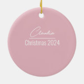 私の最初の年オンポイントパーソナライズされたオーナメント セラミックオーナメント (裏面)