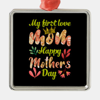私の最初の愛ママ メタルオーナメント