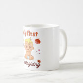 私の最初の感謝祭 コーヒーマグカップ (正面右)