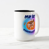 私の最初の感謝祭 – ベイサイドU上のコケット ツートーンマグカップ (正面右)
