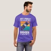 私の最初の携帯電話はもっと大きかった レトロ携帯電話 90年代 ファミ Tシャツ (正面フル)