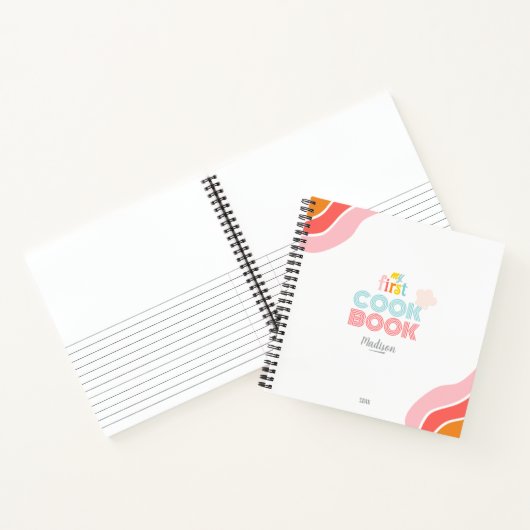 「私の最初の料理本子供へ」 ノートブック (内部)
