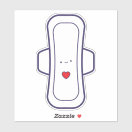 私の最初の期間かわいい漫画の月経パッドハート シール