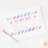 私の最初の歯の形見 長方形シール (封筒)