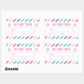 私の最初の歯の形見 長方形シール (シート)