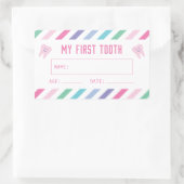 私の最初の歯の形見 長方形シール (バッグ)