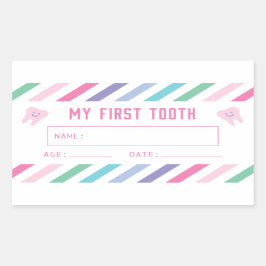私の最初の歯の形見 長方形シール