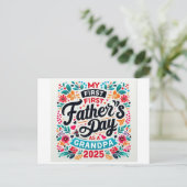 私の最初の父の日おじいちゃん2025フローラおじいちゃん ポストカード (スタンド正面)