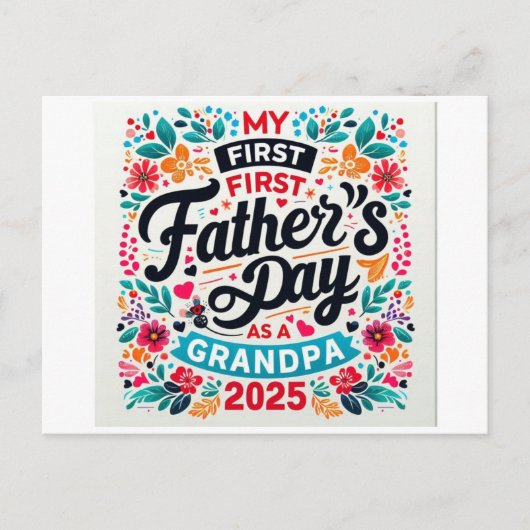 私の最初の父の日おじいちゃん2025フローラおじいちゃん ポストカード (正面)