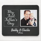 私の最初の父の日のシャルボードの写真 マウスパッド (正面)