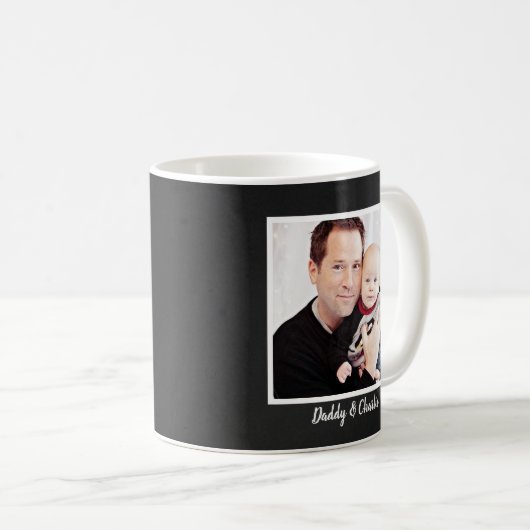 私の最初の父の日のシャルボード写真 コーヒーマグカップ (正面右)