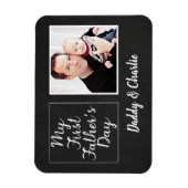 私の最初の父の日のシャルボード写真 マグネット (縦)