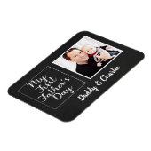 私の最初の父の日のシャルボード写真 マグネット (左側)