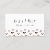 私の最初の犬の歩くビジネス – 若い起業家 名刺 (裏面)