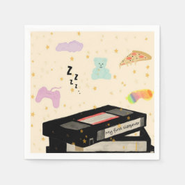 私の最初の睡眠者 – ドリームコアVHSノスタルジア スタンダードカクテルナプキン