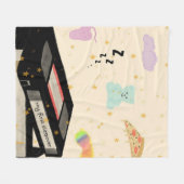 私の最初の睡眠者 – ドリームコアVHSノスタルジア フリースブランケット (正面(横))